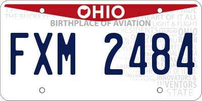 OH license plate FXM2484