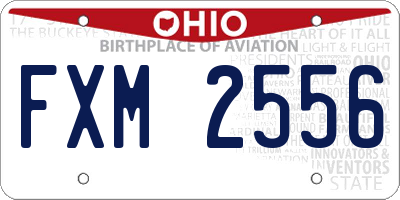 OH license plate FXM2556