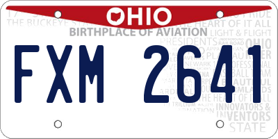 OH license plate FXM2641