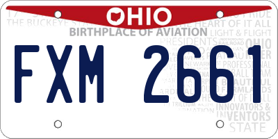 OH license plate FXM2661
