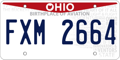 OH license plate FXM2664