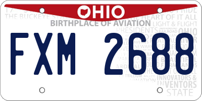 OH license plate FXM2688