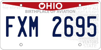 OH license plate FXM2695