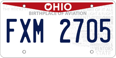 OH license plate FXM2705