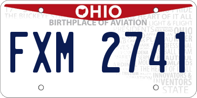 OH license plate FXM2741