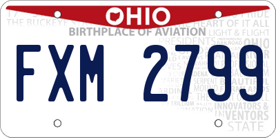 OH license plate FXM2799
