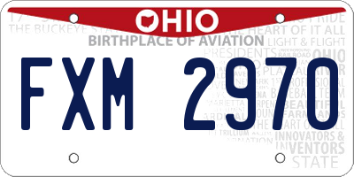 OH license plate FXM2970