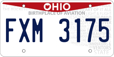 OH license plate FXM3175