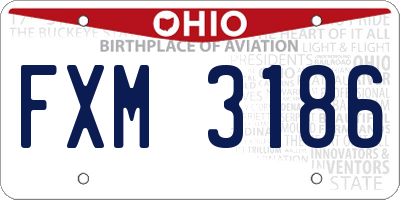 OH license plate FXM3186