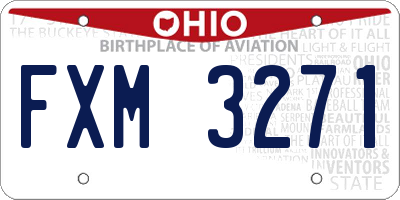 OH license plate FXM3271