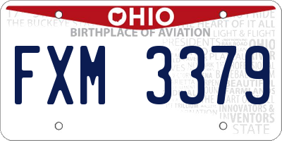OH license plate FXM3379
