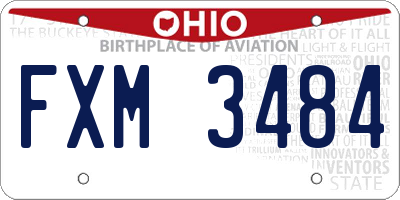 OH license plate FXM3484