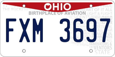OH license plate FXM3697