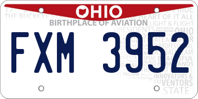 OH license plate FXM3952