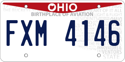 OH license plate FXM4146