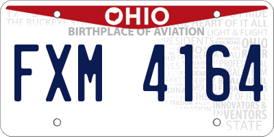 OH license plate FXM4164