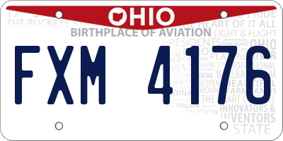OH license plate FXM4176