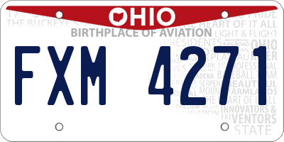 OH license plate FXM4271