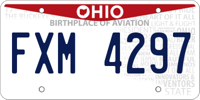 OH license plate FXM4297