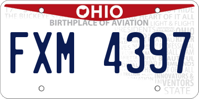 OH license plate FXM4397