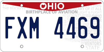 OH license plate FXM4469