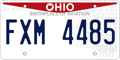 OH license plate FXM4485