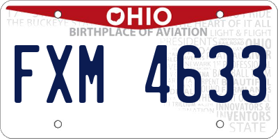 OH license plate FXM4633