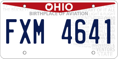 OH license plate FXM4641