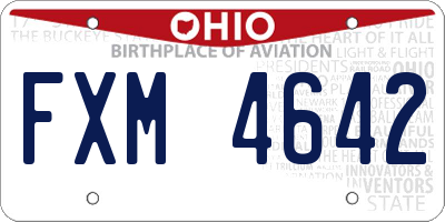 OH license plate FXM4642