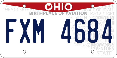 OH license plate FXM4684