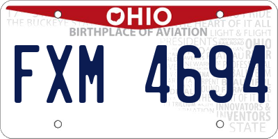 OH license plate FXM4694