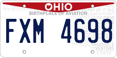 OH license plate FXM4698