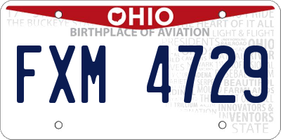 OH license plate FXM4729