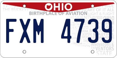 OH license plate FXM4739
