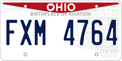 OH license plate FXM4764