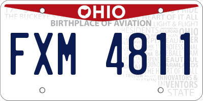 OH license plate FXM4811