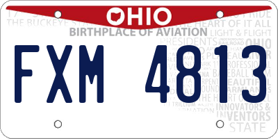 OH license plate FXM4813
