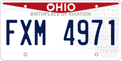 OH license plate FXM4971
