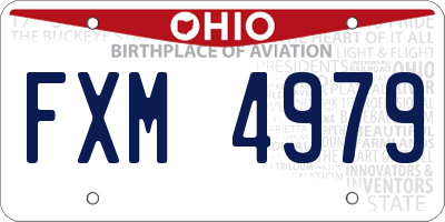 OH license plate FXM4979