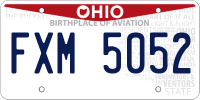 OH license plate FXM5052