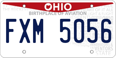 OH license plate FXM5056