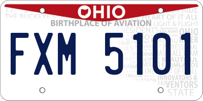 OH license plate FXM5101