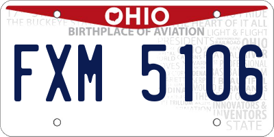 OH license plate FXM5106