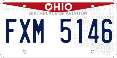 OH license plate FXM5146