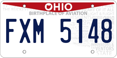 OH license plate FXM5148