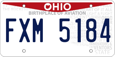 OH license plate FXM5184