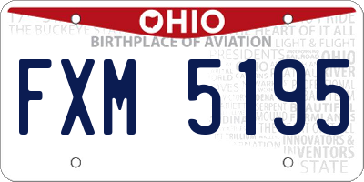 OH license plate FXM5195