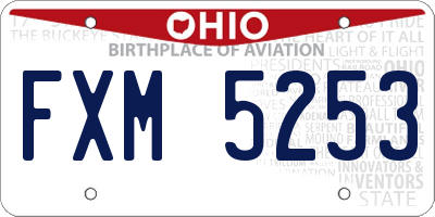 OH license plate FXM5253