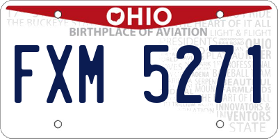 OH license plate FXM5271