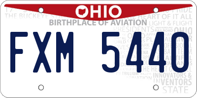 OH license plate FXM5440